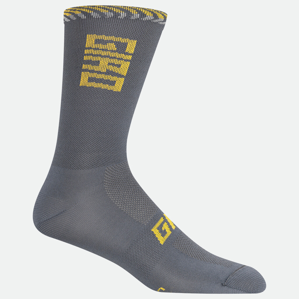 Giro Cycling - Comp Racer High Rise Sock - dark shark/spectra yellow