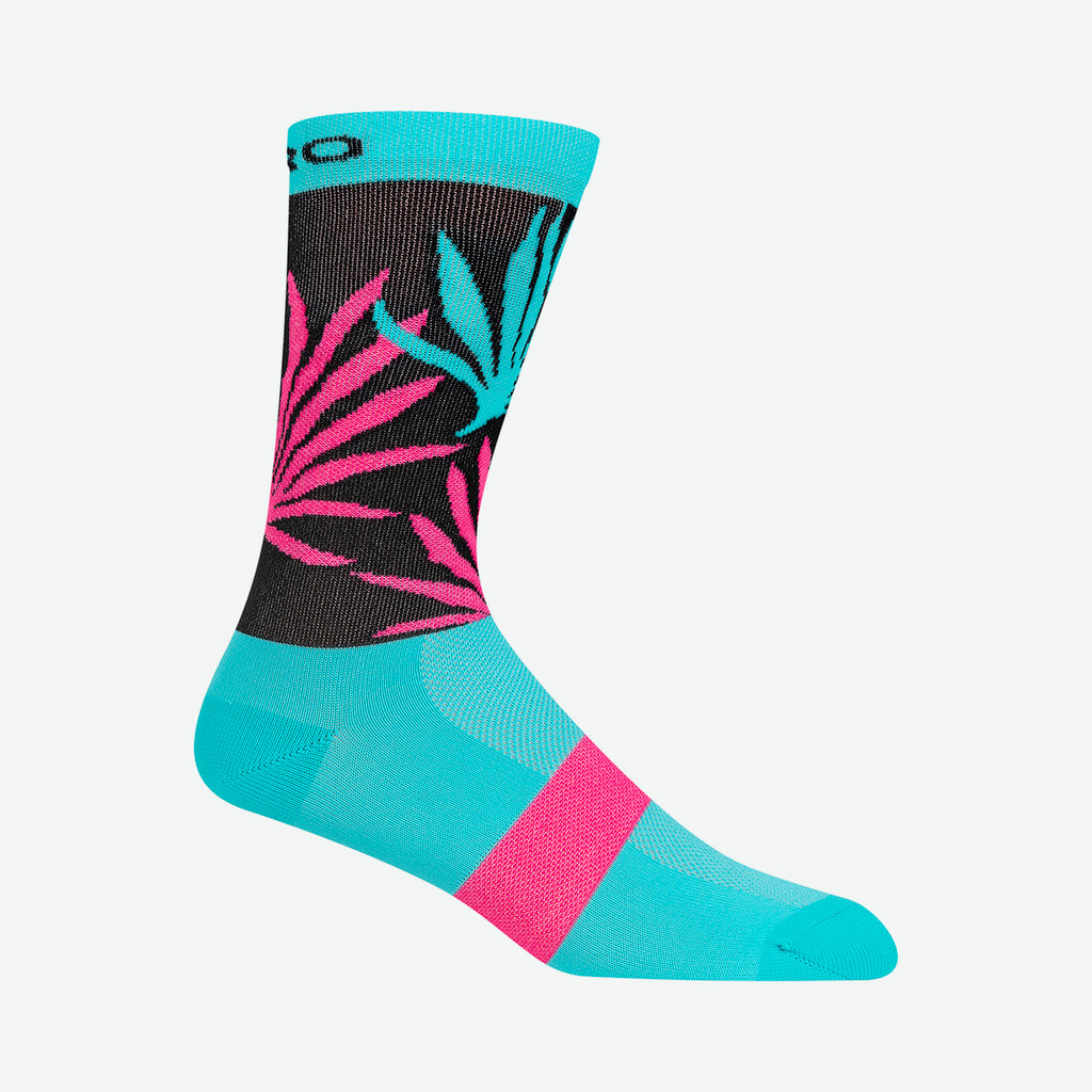 Giro Cycling - Comp Racer High Rise Sock - screaming teal/neon pink
