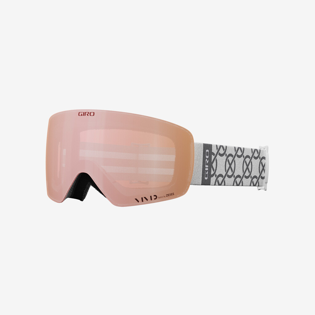 Giro Eyewear - Contour RS W Vivid Goggle - white monogram;vivid rose gold S2;+S1 - one size