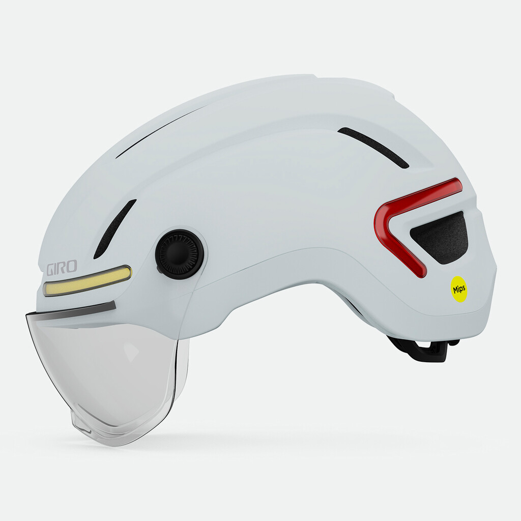 Giro Cycling - Ethos LED Shield MIPS Helmet - matte chalk
